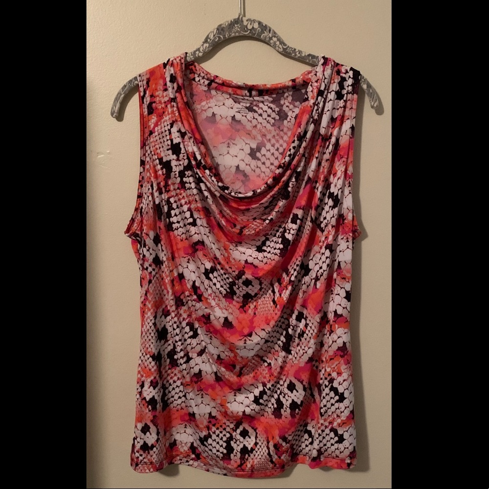 Worthington Sleeveless Cowl Neck Blouse (XL)